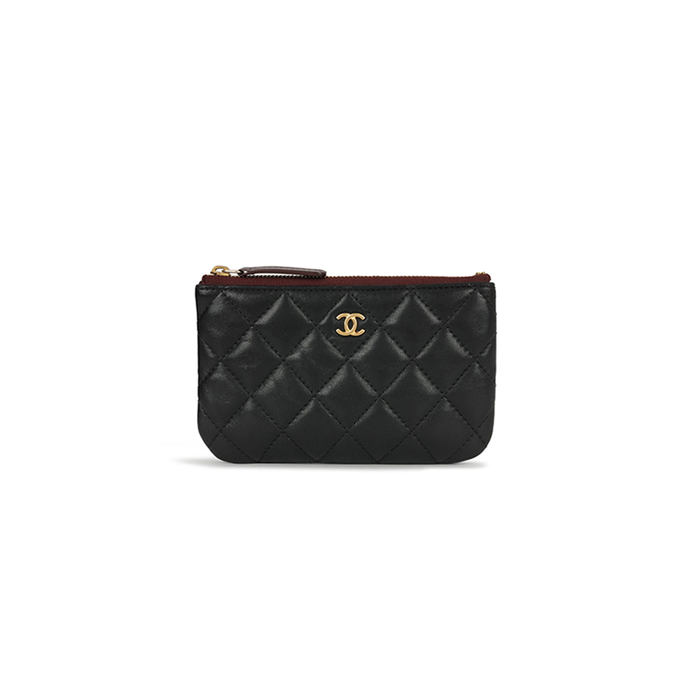 CHANEL CLASSIC MINI POUCH  LAMBSKIN GOLD HARDWARE A82365 (15*9.5*1cm)